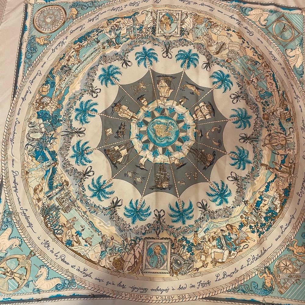 Hermes silk scarf